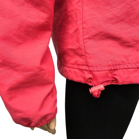 LL Bean Hooded Windbreaker Quarter 1/4 Zip Popover Women S Lightweight Jacket - Picture 5 of 13